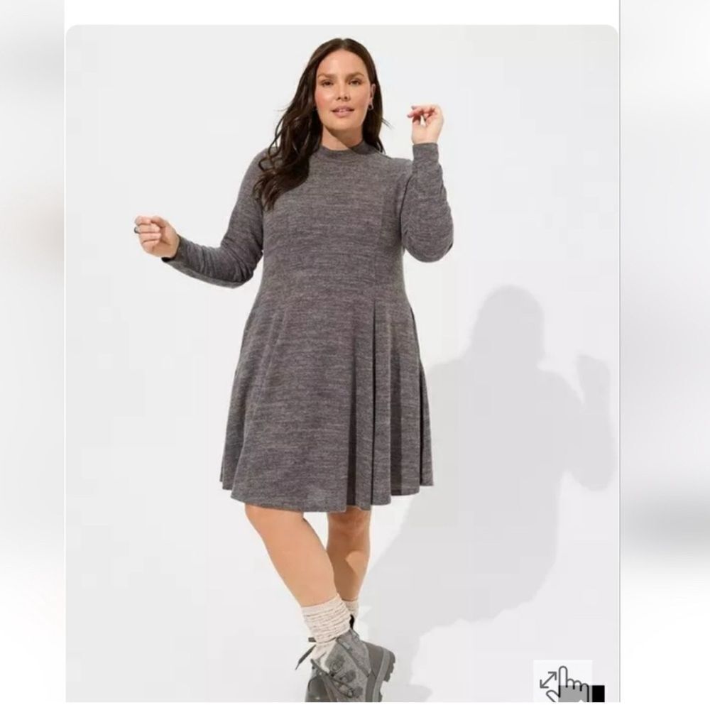 Torrid Mock Neck Fit N Flare Dress - Size 00